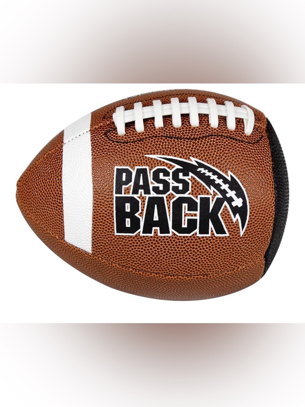 Pass Back Youth Football - Brown and White